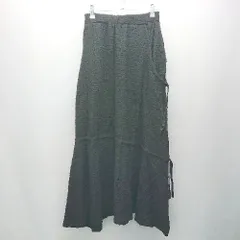 ◇ ◎ ●未使用● forksy. ウエストゴム ポケット ガーリー ロング丈 フレア スカート サイズFREE ブラック レディース E 【1307040056059】