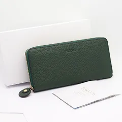 未使用品 箱付 バルコス 長財布 ダークグリーン STU