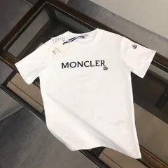 10777【美品・QR確認済み】モンクレール☆ラバーロゴ人気デザインtシャツ　白 10777【美品・QR確認済み】モンクレール☆ラバーロゴ人気