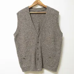 希少46中古品美品】日本製Papasユーティリティベストカーキベージュ系