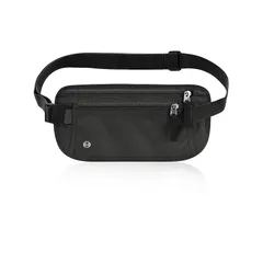 Mellbree ウエストポーチ セキュリティポーチ スリ対策 シークレットポーチ 薄型 海外旅行 RFIDスキミング防止 貴重品ポーチ 多機能 軽量 旅行 便利グッズ 防犯グッズ (ブラック) 1