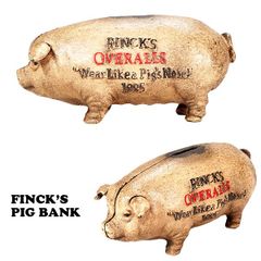 Finck's Overalls フィンクスオーバーオール 豚 貯金箱 - メルカリ