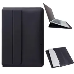 【新着商品】13Inch レザー スリーブケース スタンド機能付き 収納ケース 耐衝撃/MacBook Pro 2022-2018 / MacBook Air 2024-2022 / MacBook Air 2021-2018 / 対応 ブラック ブラウン (