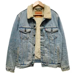 リーバイス Levi's デニムボアジャケット Sサイズ デニムジャケット ボアジャケット 常田大希 菅田将暉 着用 Gジャン インディゴブルー 古着 L163