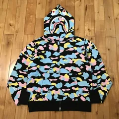 New multi camo シャーク パーカー Mサイズ cotton candy camo shark full zip hoodie エイプ ベイプ アベイシングエイプ マルチカモ