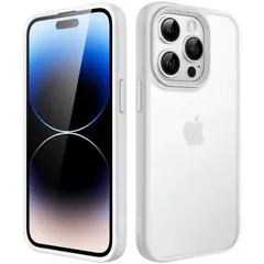【数量限定】iPhone14ProMax 6.7インチ用 (14 マットケース Pro Max) 耐衝撃性ミリタリーグレードの落下防止 JEDirect つや消しの半透明の背面電話カバー 指紋防止 (グレー)