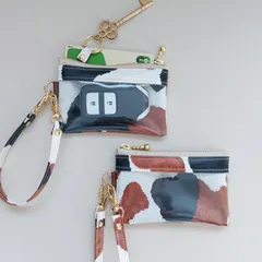 mini キーケース    calico cat(三毛猫)   キーポーチ　キーケース   パスケース　スマートキーケース、カードキーケース、ラミネート生地で丈夫*°