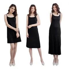 レディース インナー ペチコート 夏 キャミ キャミワンピ インナー キャミソールワンピース インナーワンピ スリップ レディース ロング丈 マキシ丈 春 夏 春夏 ショート ミディアム ロングワンピース 大人ワンピース インナーワンピース 無地