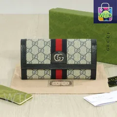【今日特価】Gucci グッチ オフィディアシリーズ 二つ折り財布 GGスプリームPVC使用、双G金具を装飾