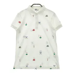 サイズ：2 JACK BUNNY ジャックバニー  半袖 ポロシャツ 総柄 ホワイト系 [240101217357]# ゴルフウェア レディース ストスト