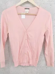 ◇ IENA イエナ コットン ニット 長袖 カーディガン ピンク * 1002799368148 【中古】 【1002799368148】