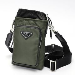 プラダ / PRADA　Re-Nylon スマートフォンケース / ショルダーポーチ　2ZH155　ナイロン/レザー　カーキ系 【中古】 商品番号 E-158123