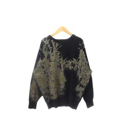 GX1000 FOREST JACQUARD KNIT SWEATER BLACK/OLIVE サイズXL ジーエックス1000 フォレスト ジャガード ニット セーター コットン 大名店