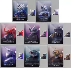 【中古】クリアファイル 全8種セット A4クリアファイル＆ステッカー 「一番くじ 機動戦士ガンダム 水星の魔女 vol.3 -目一杯の祝福を君に-」 F賞 