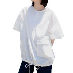 [ノラリリー] シャツ 【NoraLily】 Pullover S/S Waist Pocket Shirt＜UNISEX＞ -WHT-【FREE(UNISEX) / WHT(01)】 オフホワイト