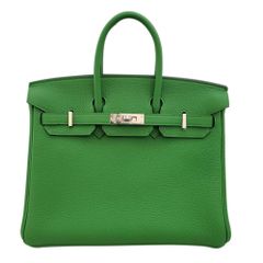 【新品】エルメス HERMES バーキン25　トゴ　ヴェールユッカ　　B刻印　SV金具