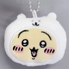 【中古】キーホルダー うさぎ 「自分ツッコミくま×ちいかわ なんか小さくてかわいやつ ナガノマーケット 鈴入りおかおマスコット」