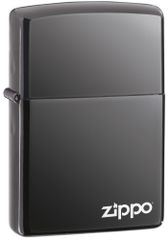 zippoロゴ✧ブラック 鏡面 新品 送料無料 24756ZL シンプル ジッポ 
