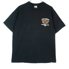 バンメーターVan MeterオマージュTシャツHarley-Davidsonハーレーダビッドソン両面プリント黒ブラックBRIAN A. ASELTONアメリカ警察官policeヴィンテージvintage40131
