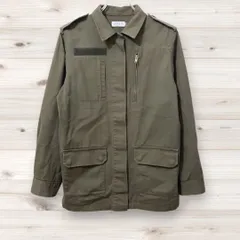 D0193 レプシィム LEPSIM カジュアルジャケット アウター 上着 (L) カーキ レギュラーカラー 綿/コットン 春秋冬