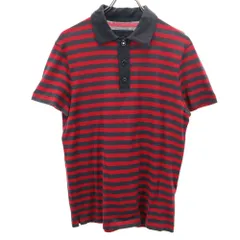 【正規美品】LOUIS VUITTON ストライプ ポロシャツSサイズ LOUIS VUITTON ネイビーストライプポロシャツ