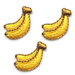 アップリケワッペン バナナ ミニ4枚 w-0793 果物 フルーツ