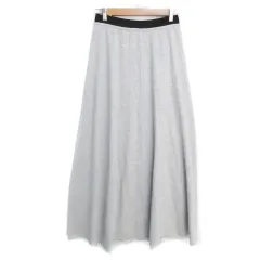 アズールバイマウジー AZUL by moussy スウェットスカート フレアスカート ロング丈 マキシ丈 M 杢グレー 黒 ブラック /FF25