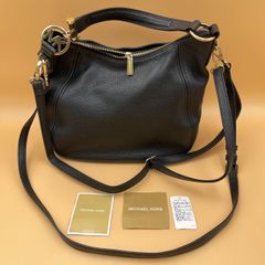 MICHAELKORS マイケルコース HOBO ホーボー 2WAY 3WAY ショルダー ハンド バッグ/レザー 革 天然皮革/ブラック系 ゴールド系 MKロゴ 金具/35T6GFTL3L/ 服飾 (75-2025-0609-KO-003)