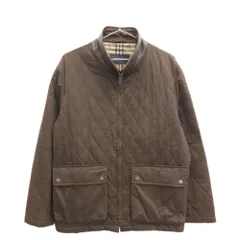 BURBERRY LONDON (バーバリーロンドン) ラムレザー切り替え ジップアップ キルティング パファージャケット ブラウン [BBP32-718-59のサムネイル