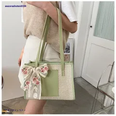 かごバッグ レディース 大きいリボン 刺繍 バラ 大容量 トートバッグ 手提げバッグ 草編みバッグ ハンドバッグ マザーズバッグ 春 夏 秋 おしゃれ 夏コーデ