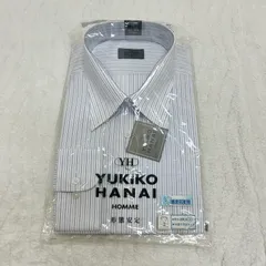 新品未使用　【HIROKO KOSHINO HOMME】ヒロコ コシノ オム　ホワイト系　3L　長袖シャツ　襟付きシャツ　ビジネス　営業　出張　シンプルシャツ ストライプのサムネイル