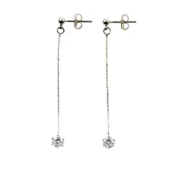 【Aタイプ：シルバー × ピアス】[Cream dot. クリームドット公式] ピアス レディース ロングチェーン ジルコニア パール 小粒 揺れる 上品 エレガント カジュアル ワンポイント 結婚式 アクセサリー プレゼント 女性 レディース 