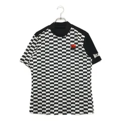 coco 中古 ワック WAAC メンズ 半袖シャツ 2(M) 黒×白 ブラック×ホワイト モックネック 総柄 中古 メンズ ワック WAAC 半袖シャツ 2(M) 黒×白 ブラック