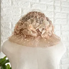 未使用品！皇室御用達 マキシンmaxim お花のお帽子 未使用品！皇室御用達 マキシンmaxim お花のお帽子