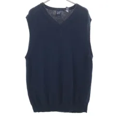 GAP ギャップ オールド Vネック ニットベスト M ネイビー メンズ 古着