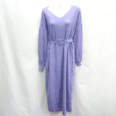 ◇ ◎ Vis ヴィス 長袖 ロング丈 ワンピース サイズF パープル系 レディース E  【1406050082369】