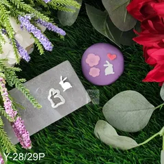 新品 可愛い 和菓子 ウサギ 抜き型・押し型セット 和菓子道具 Y-28/29P