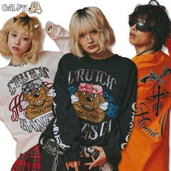 GALFY ガルフィー チカーノがる ロンTee Tシャツ L 中型犬 XL 大型犬 151014 WHITE BLACK ORANGE メンズ レディース ギャル 25SS