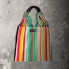 MARNI MARKET HAMMOCK クロシェバッグ  マルニ マーケット ハンモック ハンドバッグ マルチストライプ