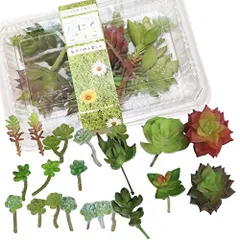 たにくごっこ フェイク 造花 多肉植物カット苗 おまかせ20～22個セット フェイクグリーン アートフラワー 寄せ植え 鉢植え リース インテリア 枯れない植物 人工観葉植物 DIY 材料 雑貨 セダム (A)