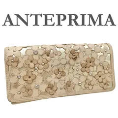 ANTEPRIMA マッツェット花モチーフ ベージュ 二つ折り財布 未使用 ANTEPRIMA マッツェット花モチーフ ベージュ 二つ折り財布 未