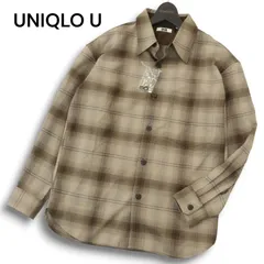 新品★ 21AW UNIQLO U ユニクロ ユー ルメール ヘビーフランネル 長袖 オーバーサイズ チェック シャツ Sz.S メンズ 未使用