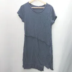 ◇ SUNAO KUWAHARA スナオクワハラ 半袖 ひざ丈 ワンピース サイズM ネイビー系 レディース E  【1407020045865】