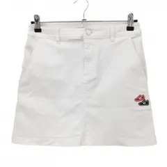 【美品】ニューバランスゴルフ スカート 白×レッド×ネイビー ロゴスニーカー ストレッチ  レディース 0(S) ゴルフウェア New Balance