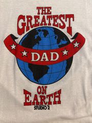 80s　手刷り　シルクスクリーン　パパ　父　おじいちゃん　地球　ヴィンテージ　ｔシャツ