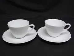 ■極美品■ Noritake ノリタケ リズモホワイト カップ＆ソーサー 食器 テーブルウェア ペア 2客セット ホワイト系 DI2480