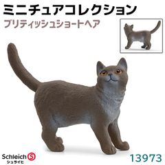 シュライヒ フィギュア ブリティッシュショートヘア 13973 Schleich 5.7×4.3×2cm 猫 ねこ ネコ 動物フィギュア デザイン おもちゃ ギフト ミニチュア コレクション トイ アニマル かわいい 知育玩具 ソフビ
