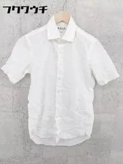 ◇ nano universe The 1st.Floor ナノ ユニバース 半袖 シャツ サイズ44 オフホワイト メンズ 【中古】 【1002802483912】