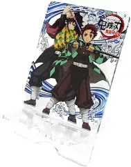 【中古】スマホ・モバイルスタンド(アクリル) [単品] 竈門炭治郎＆冨岡義勇 アクリルスマホスタンド 「Blu-ray/DVD 劇場版 鬼滅の刃 無限列車編 完全生産限定版 セブンネット限定ランチョンマットセット」 購入特典