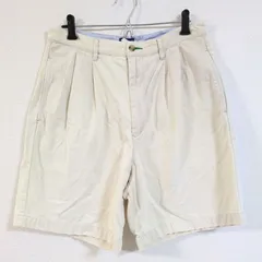 (^w^)b TOMMYHILFIGER トミーヒルフィガー ハーフ パンツ おしゃれ シンプル ロゴ 刺繍 着回し きれいめ ラフ カジュアル 無地 古着 こなれ感 レディース オフ ホワイト 白 サイズE